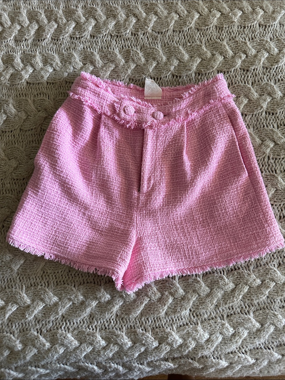 High-Waist Pink Shorts- size 0- new